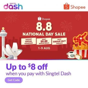 Shopee-8.8-Mega-Flash-Sal-with-Singtel-Dash--350x350 1-9 Aug 2021: Shopee 8.8 Mega Flash Sal with Singtel Dash