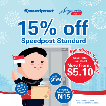 Singapore-Post-Speedpost-Standard-Promotion-350x350 3 Aug 2021 Onward: Singapore Post Speedpost Standard Promotion