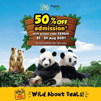 Singapore-Zoo-and-River-Safari-50-off-Promo-350x350 25-29 Aug 2021: Singapore Zoo and River Safari 50% off Promo