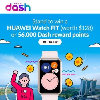 Singtel-Dash-350x350 10-18 Aug 2021: Singtel Dash HUAWEI Watch FIT Giveaway