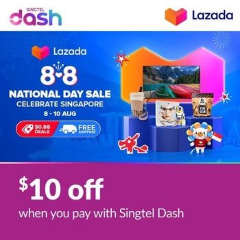 Singtel-Dash-National-Day-Sale-350x350 8-10 Aug 2021: Lazada National Day Sale with Singtel Dash