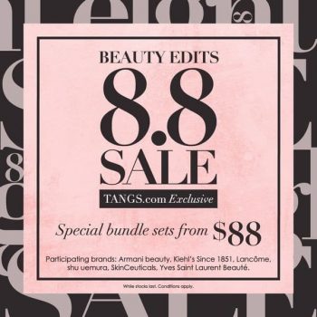 TANGS-8.8-Sale-350x350 9-10 Aug 2021: TANGS Beauty Edits 8.8 Sale