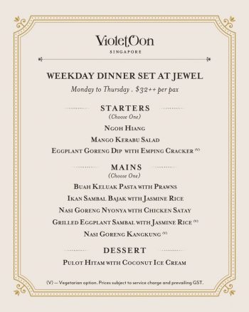 Violet-Oon-Weekday-Dinner-Set-Promotion1-350x438 23 Aug 2021 Onward: Violet Oon Weekday Dinner Set Promotion at Jewel Changi Airport