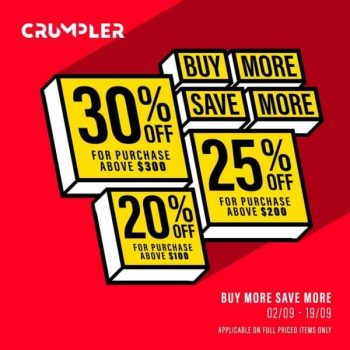 CRUMPLER-Discount-Promotion-350x350 2-19 Sep 2021: CRUMPLER Buy More Save More Promotion