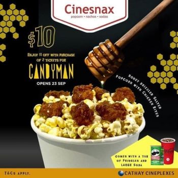 Cathay-Cineplexes-Honey-drizzled-Salted-Popcorn-with-Chicken-Bites-Promotion-350x350 7 Sep 2021 Onward: Cathay Cineplexes Honey-drizzled Salted Popcorn with Chicken Bites Promotion