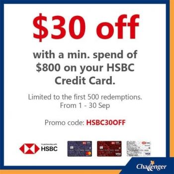 Challenger-30-off-Promotion-350x350 1-30 Sep 2021: Challenger $30 off Promotion with HSBC Credit Card