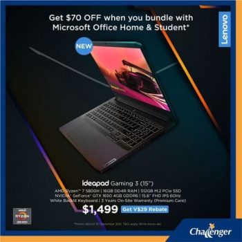 Challenger-Lenovo-Ideapad-Gaming-3-Laptop-Promotion-350x350 11 Sep 2021 Onward: Challenger Lenovo Ideapad Gaming 3 Laptop Promotion