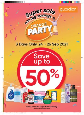 Guardian-Orange-Party-Sale--350x482 24-26 Sep 2021: Guardian Orange Party Sale