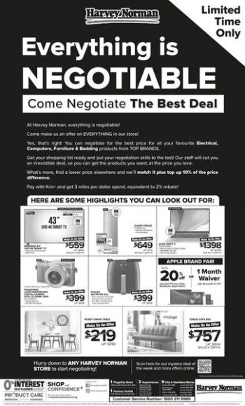 Harvey-Norman-Everything-is-Negotiable-Sale-350x579 4-8 Sep 2021: Harvey Norman Everything is Negotiable Sale