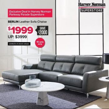 Harvey-Norman-Exclusive-Deal-350x350 13 Sep 2021 Onward: Harvey Norman Berlin Leather Sofa Chaise Exclusive Deal at Parkway Parade Superstore