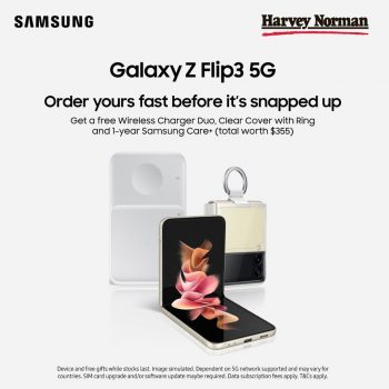 Harvey-Norman-Samsung-Galaxy-Z-Fold3-and-Flip3-Promotion-350x350 11 Sep 2021 Onward: Harvey Norman Samsung Galaxy Z Fold3 and Flip3 Promotion