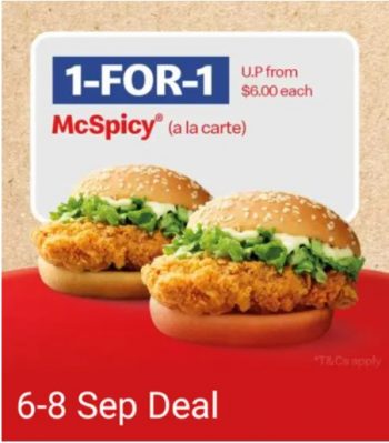 McDonalds-1-for-1-McSpicy-Burger-Promo-350x399 6-8 Sep 2021: McDonald’s 1-for-1 McSpicy Burger Promo