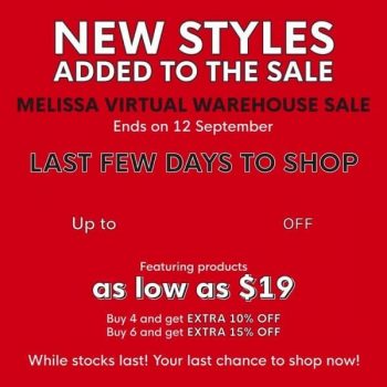 Melissa-Virtual-Warehouse-Sale--350x350 8-12 Sep 2021: Melissa Virtual Warehouse Sale