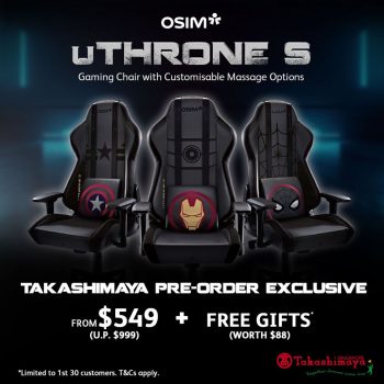 OSIM-Gaming-Massage-Chair-Promotion-at-Takashimaya--350x350 8-12 Sep 2021: OSIM Gaming Massage Chair Promotion at Takashimaya