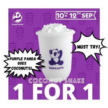 Purple-Panda-Coconut-Shake-1-for-1-Deal-350x350 Now till 30 Sep 2021: Purple Panda Coconut Shake 1 for 1 Deal