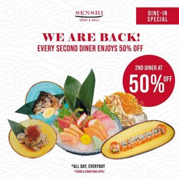 Senshi-Sushi-Grill-2nd-Diner-Dine-In-Special-Promotion-350x350 27 Sep-24 Oct 2021: Senshi Sushi & Grill 2nd Diner Dine In Special Promotion