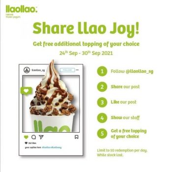 llaollao-Free-Additional-Topping-Promotion-350x350 24-30 Sep 2021: llaollao Free Additional Topping Promotion