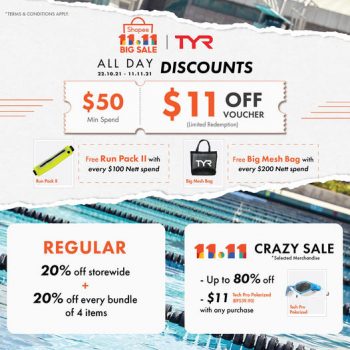 22-Oct-11-Nov-2021-TYR-11.11-Big-Sale-350x350 22 Oct-11 Nov 2021: TYR 11.11 Big Sale on Shopee