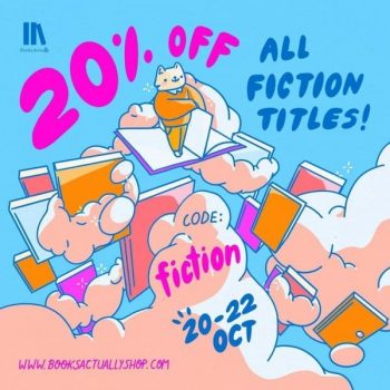 BooksActually-All-Fiction-Titles-Sale-350x350 20-22 Oct 2021: BooksActually All Fiction Titles  Sale
