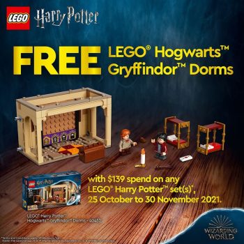 Bricks-World-LEGO-Certified-Stores-Harry-Potter-Hogwarts-Gryffindor-Dorms-Promotion-350x350 25 Oct-30 Nov 2021: Bricks World LEGO Certified Stores Harry Potter Hogwarts Gryffindor Dorms Promotion