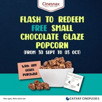 Cathay-Cineplexes-Chocolate-Glaze-Popcorn-Promotion-350x350 30 Sep-3 Oct 2021: Cinesnax Chocolate Glaze Popcorn Promotion at Cathay Cineplexes