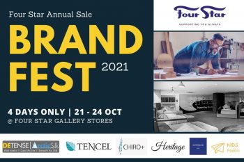 Four-Star-Mattress-BrandFest-2021-Sale--350x233 21-24 Oct 2021: Four Star Mattress BrandFest 2021 Sale
