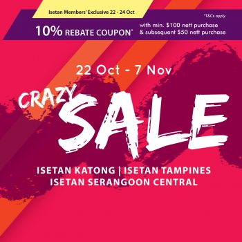 Isetan-Crazy-Sale-350x350 22 Oct-7 Nov 2021: Isetan Crazy Sale