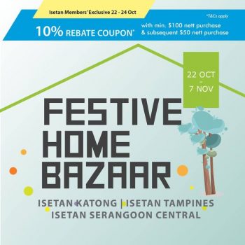 Isetan-Festive-Home-Bazaar-Promotion-350x350 22-24 Oct 2021: Isetan Festive Home Bazaar Promotion