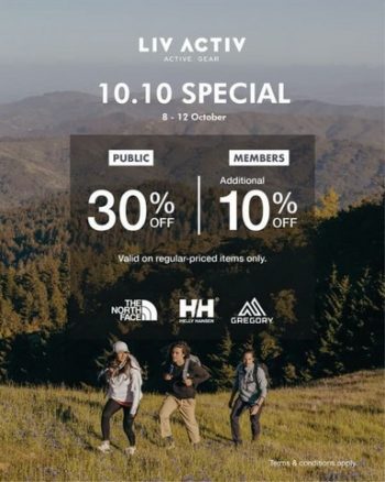 LIV-ACTIV-10.10-Special-Sale-for-The-North-Face-Helly-Hansen-Gregory-350x438 8-12 Oct 2021: LIV ACTIV 10.10 Special Sale for The North Face, Helly Hansen, Gregory