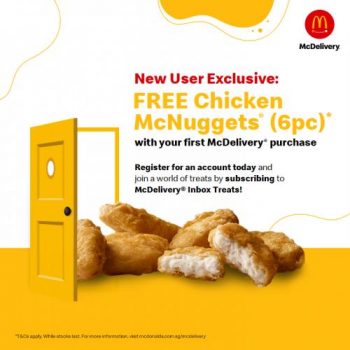 McDonalds-McDelivery-New-User-FREE-Chicken-McNuggets-Promotion--350x350 29 Oct 2021 Onward: McDonald's McDelivery New User FREE Chicken McNuggets Promotion