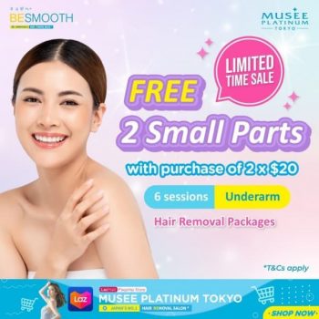 Musee-Platinum-Tokyo-Free-2-Small-Parts-Hair-Removal-Session-Promotion-350x350 18 Oct 2021 Onward: Musee Platinum Tokyo Free 2 Small Parts Hair Removal Session Promotion