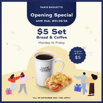 PARIS-BAGUETTE-Cafe-Opening-Special-Promotion--350x350 5-30 Nov 2021: PARIS BAGUETTE Cafe Opening Special Promotion at AMK Hub