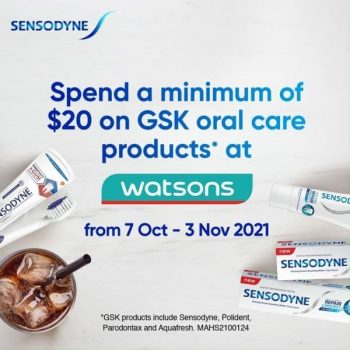 Sensodyne-Playmade-Medium-Taiwan-Milk-Tea-Promotion-350x350 7 Oct-3 Nov 2021: GSK Sensodyne Repair and Protect Toothpaste Promotion at Watsons