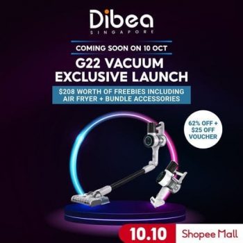 Shopee-Dibea-G22-Cordless-Vacuum-Giveaways-350x350 9-10 Oct 2021: Shopee Dibea G22 Cordless Vacuum Giveaways