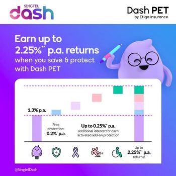 Singtel-Dash-S10000-Savings-Promotion-350x350 5 Oct 2021 Onward: Singtel Dash P.A. Returns Promotion with Dash PET by Etiqa Insurance