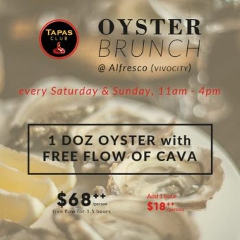 Tapas-Club-Oyster-Brunch-Promotion-at-VivoCity-350x350 5 Oct 2021 Onward: Tapas Club Oyster Brunch Promotion at VivoCity