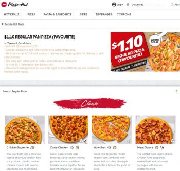 1-1-350x333 Now till 12 Nov 2021: Pizza Hut $1.10 Regular Pizza Deal