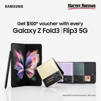 241210241_6936434993093475_2864862301777938797_n-350x350 17 Nov 2021: Harvey Norman Samsung Galaxy Z Flip3 and Fold3 5G Promotion