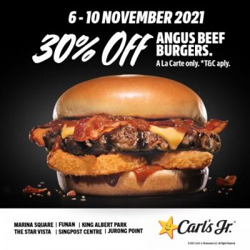 Carls-Jr.-Angus-Beef-Burgers-30-OFF-Promotion-350x350 6-10 Nov 2021: Carl's Jr. Angus Beef Burgers 30% OFF Promotion