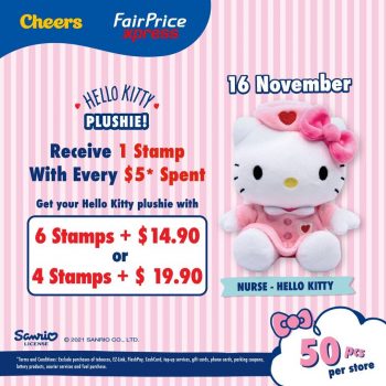 Cheers-Hello-Kitty-Plushie-Promotion-350x350 16 Nov 2021: Cheers or FairPrice Xpress Hello Kitty Plushie Promotion