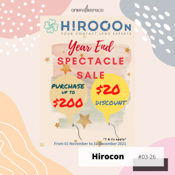 Hirocon-Year-End-Spectacle-Sale-at-One-Raffles-Place--350x350 12 Nov-31 Dec 2021: Hirocon Year End Spectacle Sale at One Raffles Place