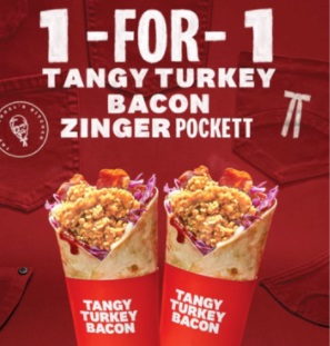 KFC-1-for-1-Tangy-Turkey-Bacon-Pockett-Deal 17-19 Nov 2021: KFC 1 for 1 Tangy Turkey Bacon Pockett Deal