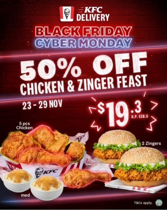 2329 Nov 2021 KFC Delivery Black Friday & Cyber Monday Deal SG