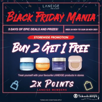 Laneiges-Black-Friday-Mania-at-Takashimaya-350x350 24-28 Nov 2021: Laneige's Black Friday Mania at Takashimaya