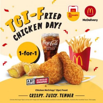 McDonalds-McDelivery-TGI-Fried-Chicken-Day-1-For-1-Promotion--350x350 19 Nov 2021:  McDonald's McDelivery TGI-Fried Chicken Day 1-For-1 Promotion