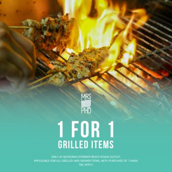 Mrs-Pho-1-FOR-1-Grilled-Dishes-Promo-350x350 3-18 Nov 2021: Mrs Pho 1 FOR 1 Grilled Dishes Promo