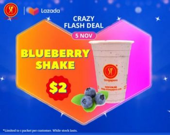 SF-Lazada-Flash-Deal-Blueberry-Shake-@-2-Promotion--350x278 5 Nov 2021: SF Lazada Flash Deal Blueberry Shake @ $2 Promotion