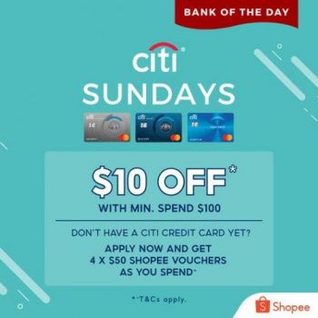 Shopee-Citi-Credit-Card-Sunday-10-OFF-Promotion-350x350 22 Nov 2021 Onward: Shopee Citi Credit Card Sunday $10 OFF Promotion