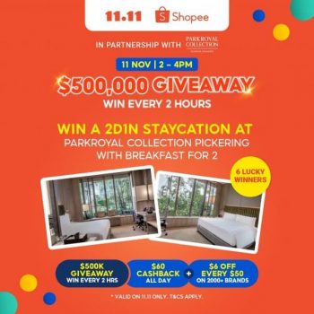 Shopee-Staycation-Giveaways-350x350 11 Nov 2021: Shopee Staycation Giveaways with PARKROYAL Hotels & Resorts