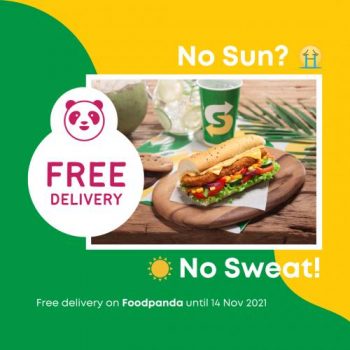 Subway-FoodPanda-FREE-Delivery-Promotion-350x350 9-14 Nov 2021: Subway FoodPanda FREE Delivery Promotion